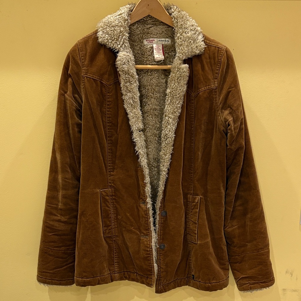 Abercrombie & Fitch Brown Teddy Jacket